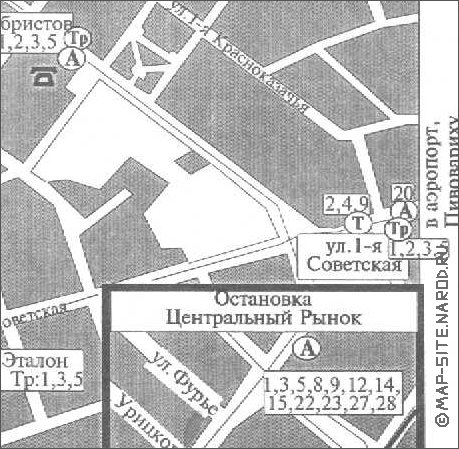 Transport carte de Irkoutsk