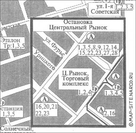 Transport carte de Irkoutsk