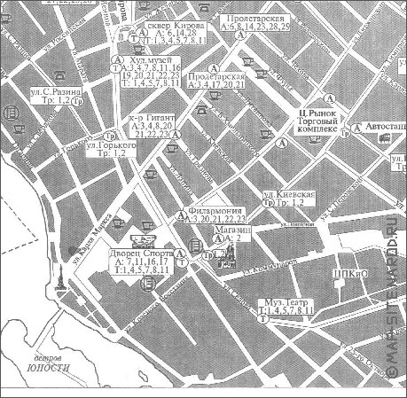 Transporte mapa de Irkutsk