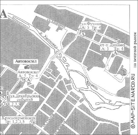 Transport carte de Irkoutsk