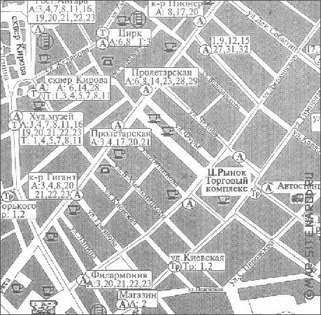 Transporte mapa de Irkutsk