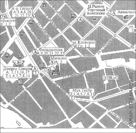 Transport carte de Irkoutsk