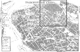 Transporte mapa de Irkutsk