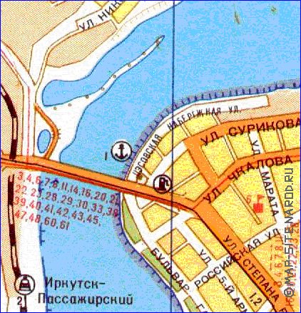 carte de Irkoutsk