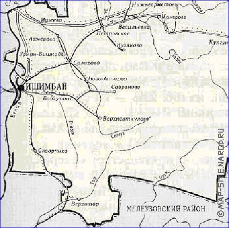 Ишимбайский район карта башкирии