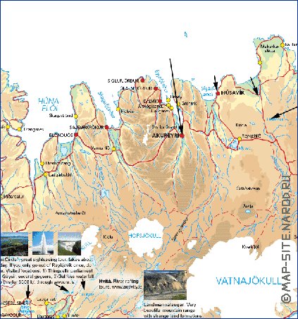 Fisica mapa de Islandia