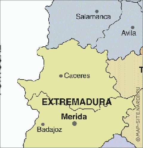Administrativa mapa de Espanha em espanhol