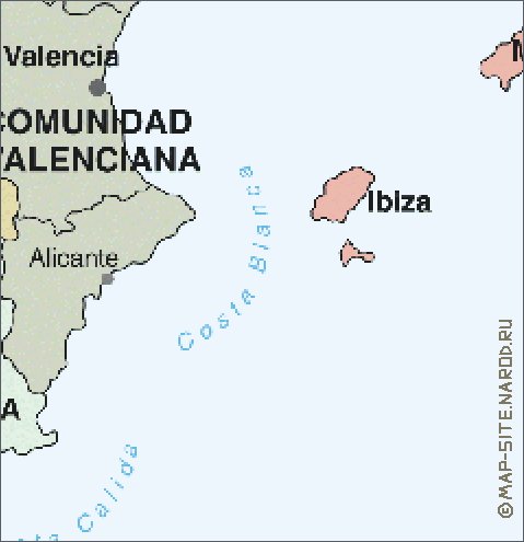 Administrativa mapa de Espanha em espanhol