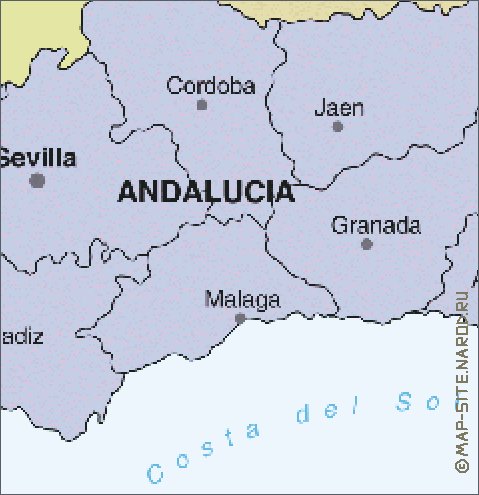 Administrativa mapa de Espanha em espanhol