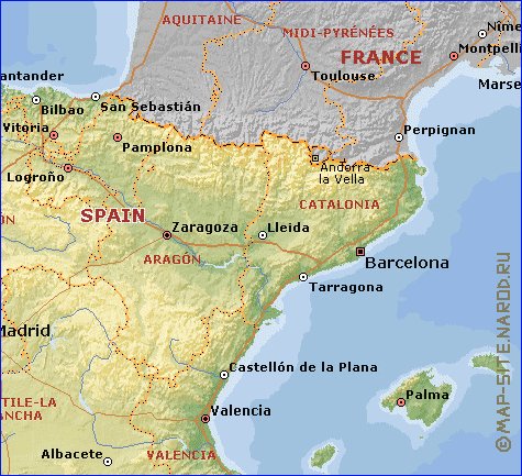 Administratives carte de Espagne