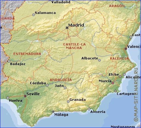 Administrativa mapa de Espanha