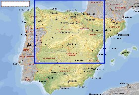 Administrativa mapa de Espanha