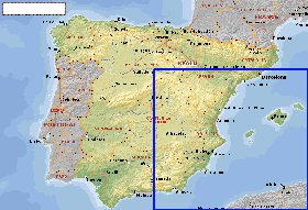 Administratives carte de Espagne