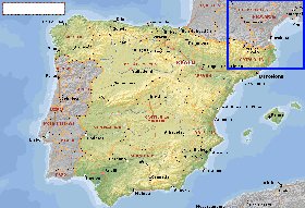 Administrativa mapa de Espanha