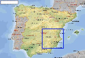 Administrativa mapa de Espanha