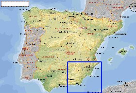 Administrativa mapa de Espanha