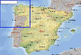 Administrativa mapa de Espanha