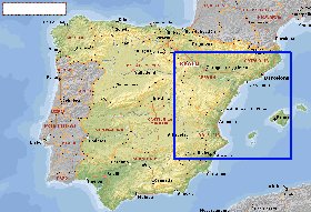 Administratives carte de Espagne