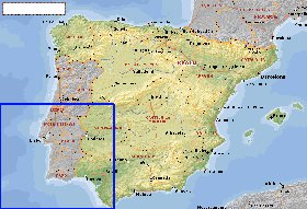 Administrativa mapa de Espanha