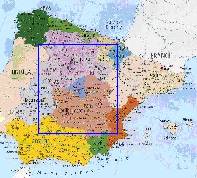 carte de Espagne en anglais