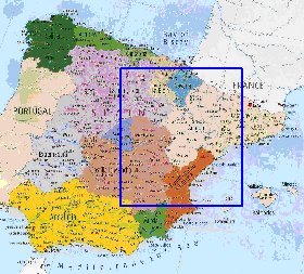 carte de Espagne en anglais