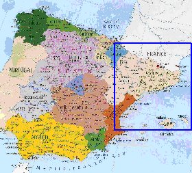 carte de Espagne en anglais