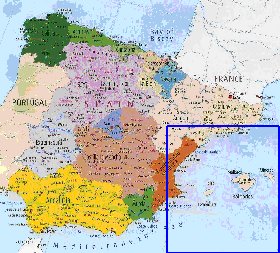 carte de Espagne en anglais