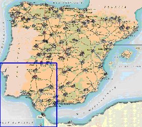 carte de Espagne en espagnol