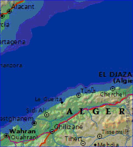 Fisica mapa de Espanha em ingles