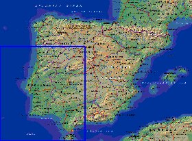 Fisica mapa de Espanha em ingles