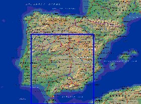 Fisica mapa de Espanha em ingles