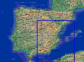 Fisica mapa de Espanha em ingles