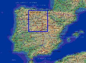 Fisica mapa de Espanha em ingles