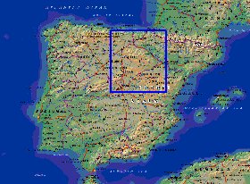 Fisica mapa de Espanha em ingles