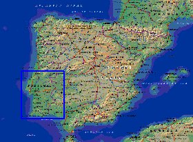 Fisica mapa de Espanha em ingles