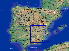 Fisica mapa de Espanha em ingles