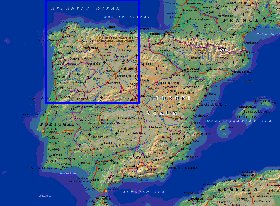 Fisica mapa de Espanha em ingles