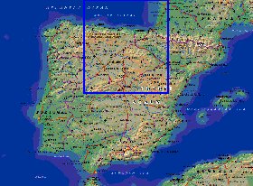 Fisica mapa de Espanha em ingles