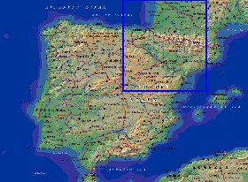 Fisica mapa de Espanha em ingles