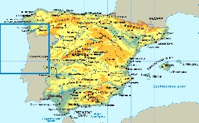 Fisica mapa de Espanha