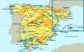 Fisica mapa de Espanha