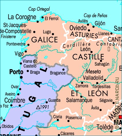 carte de Espagne