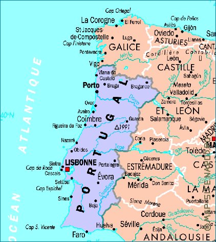 carte de Espagne