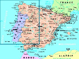 carte de Espagne