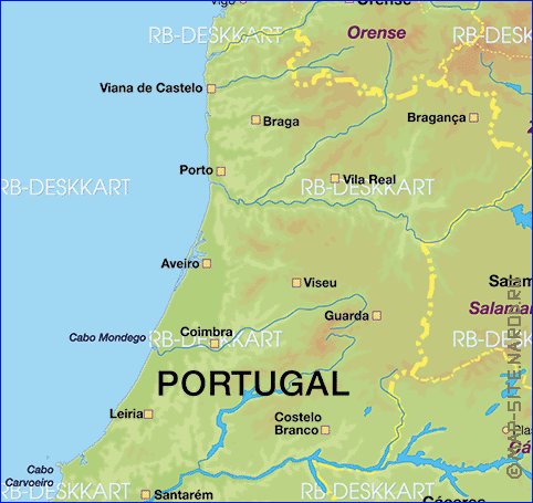 mapa de Espanha em alemao