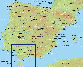 mapa de Espanha em alemao