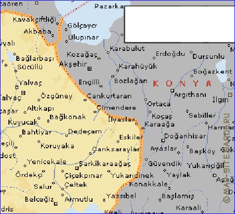 carte de  il Isparta