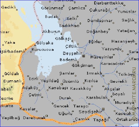 carte de  il Isparta