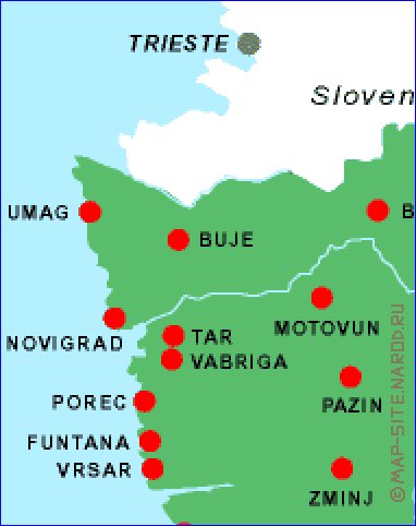 mapa de Istria