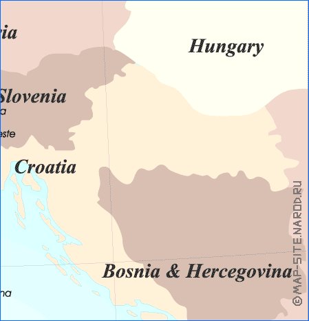 Administrativa mapa de Italia em ingles